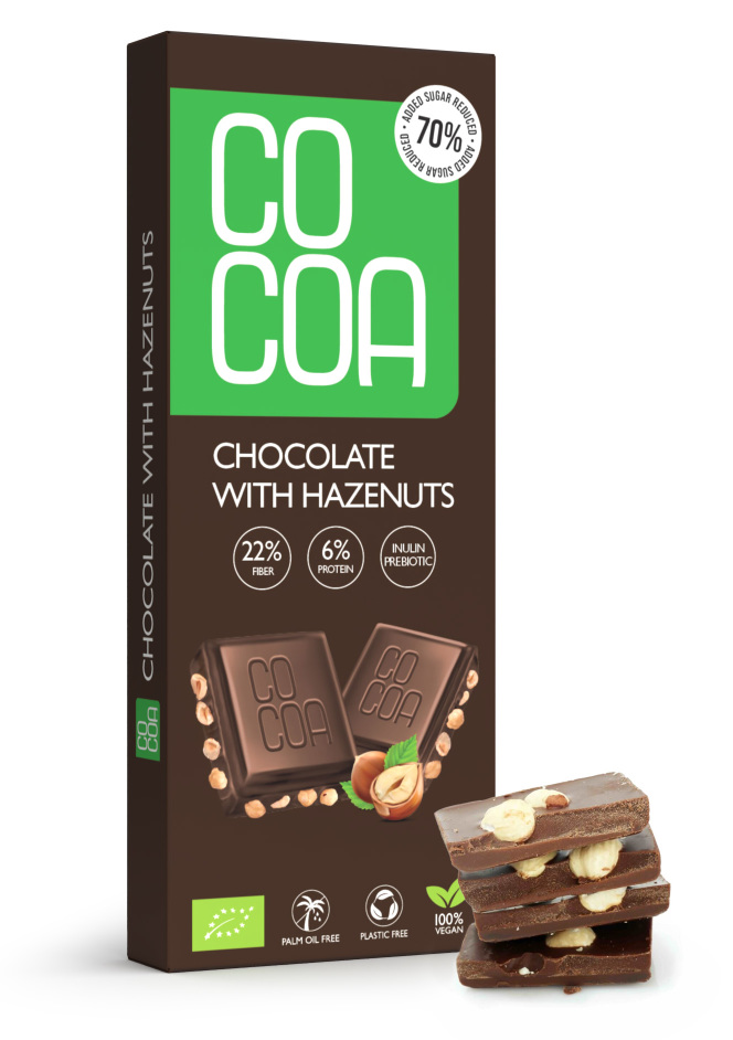 Cocoa Chocolate Hazelnuts Reep (40 gr)