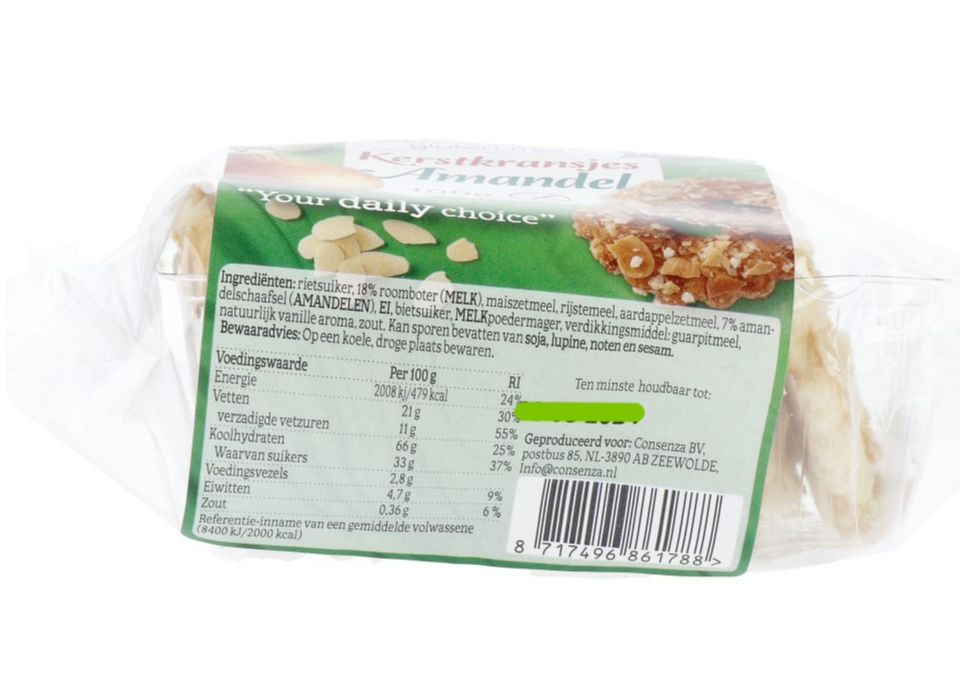 Consenza Kerstkransjes Amandel (100 gr)