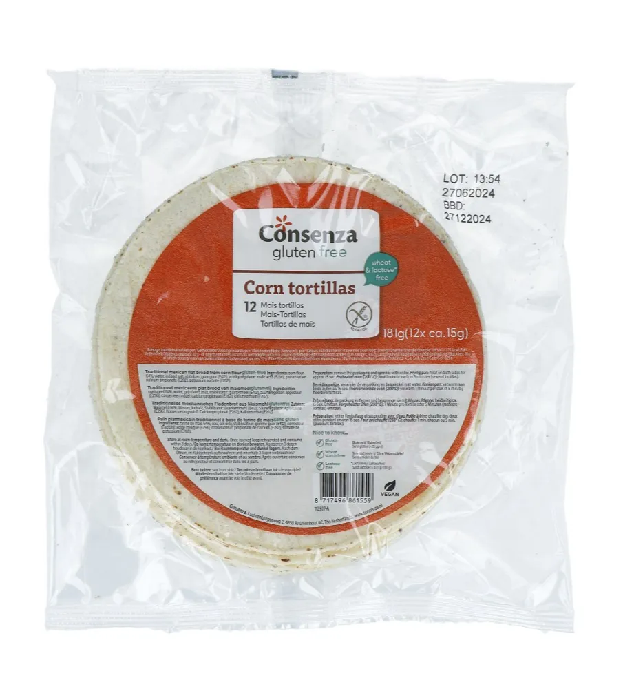 Consenza Mais Tortilla's (12 stuks)
