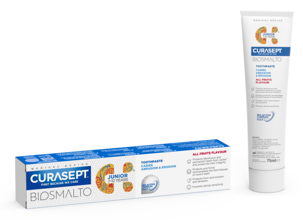 Curasept Biosmalto Junior Toothpaste Caries, Abrasion & Erosion (75 ml) - image 2