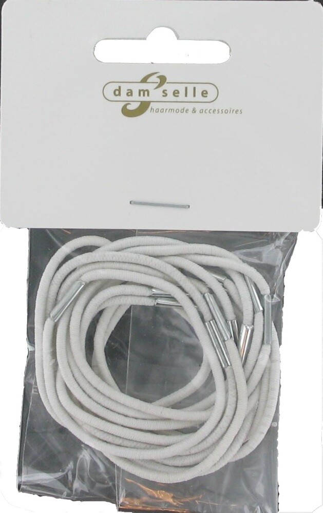 Damselle Elastiek Wit Lang (12 stuks)