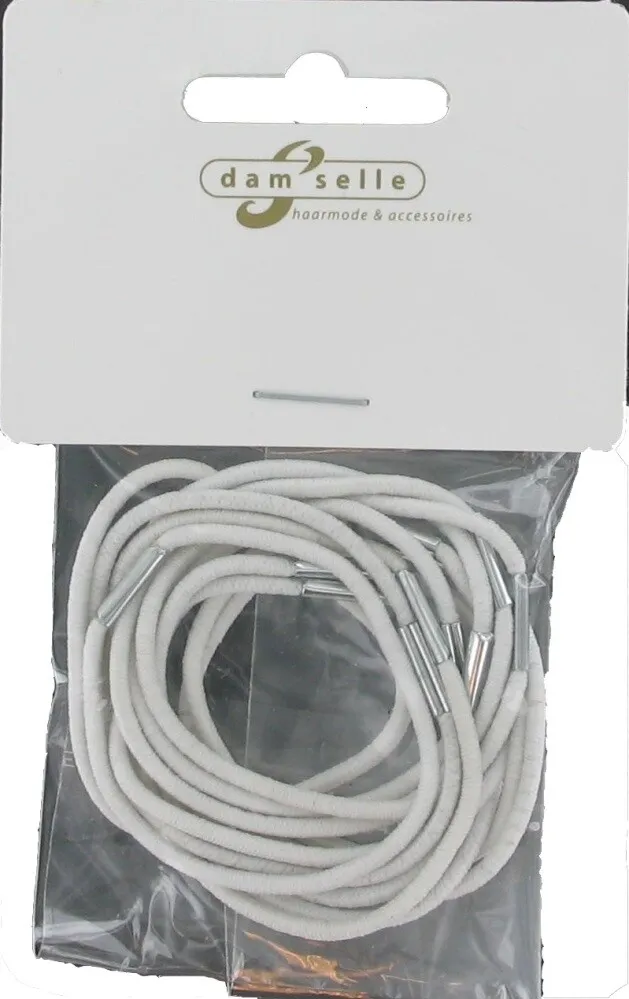 Damselle Elastiek Wit Lang (12 stuks)