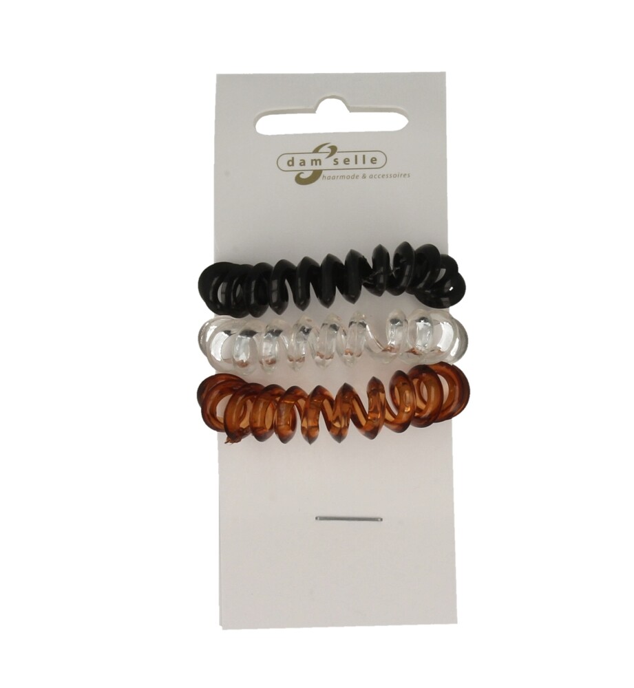 Damselle Haarelastiek Invisible (3 stuks)