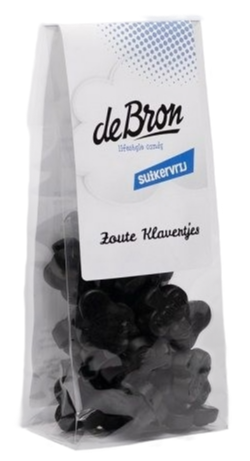 De Bron Zoute Klavertjes Suikervrij (90 gr)