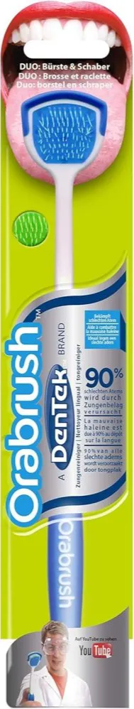 Dentek Orabrush Duo Borstel en Tongschraper (1 stuk)