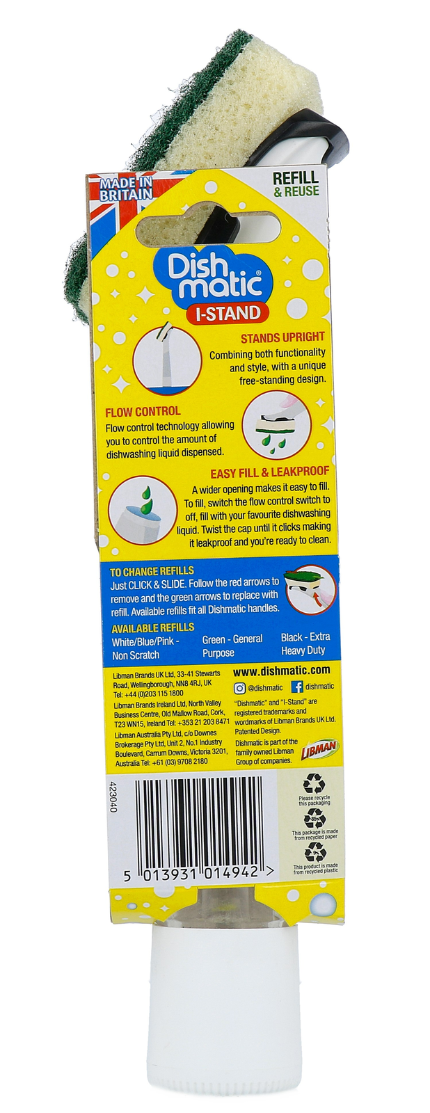 Dishmatic I Stand Vulbare Afwasborstel (1 stuk)