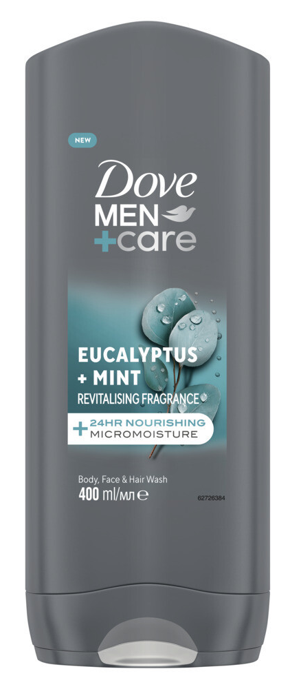 Dove Men +care Body Face & Hair Wash Eucalyptus + Mint (400 ml)