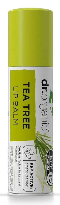 Dr Organic Teatree Lipbalm F15 (5,7 ml)