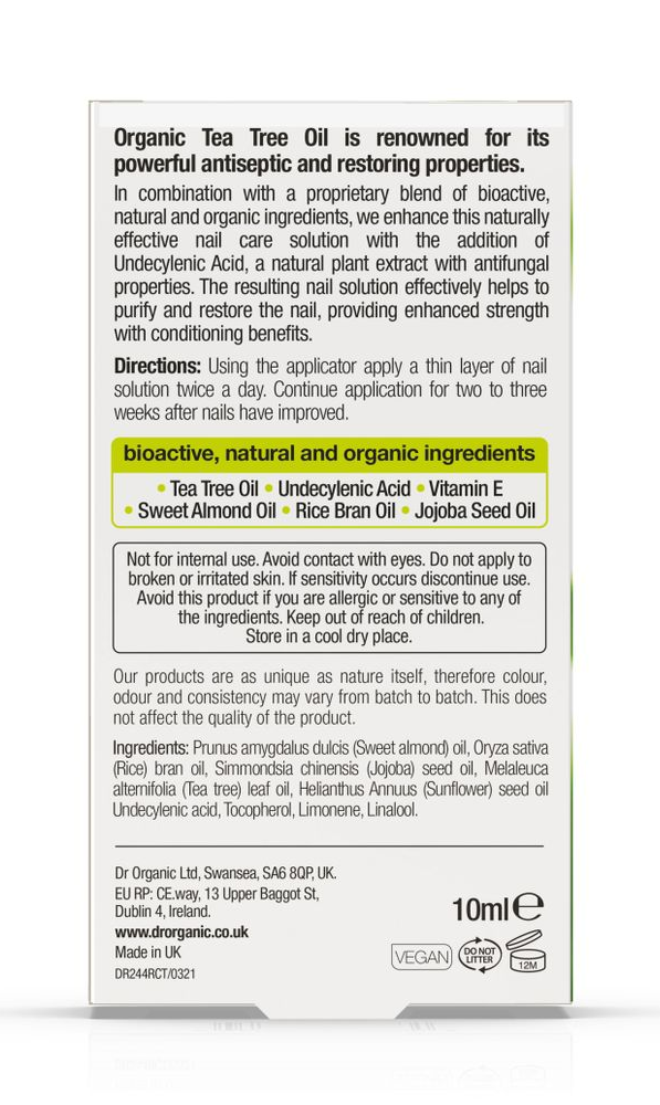 Dr Organic Tea Tree Nail Solution (10 ml)