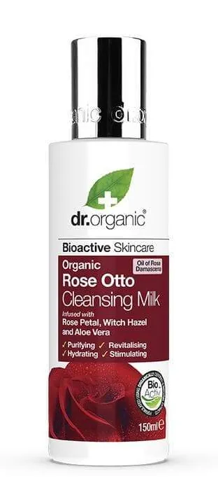 Dr Organic Rose Otto Reinigingsmelk (150 ml)
