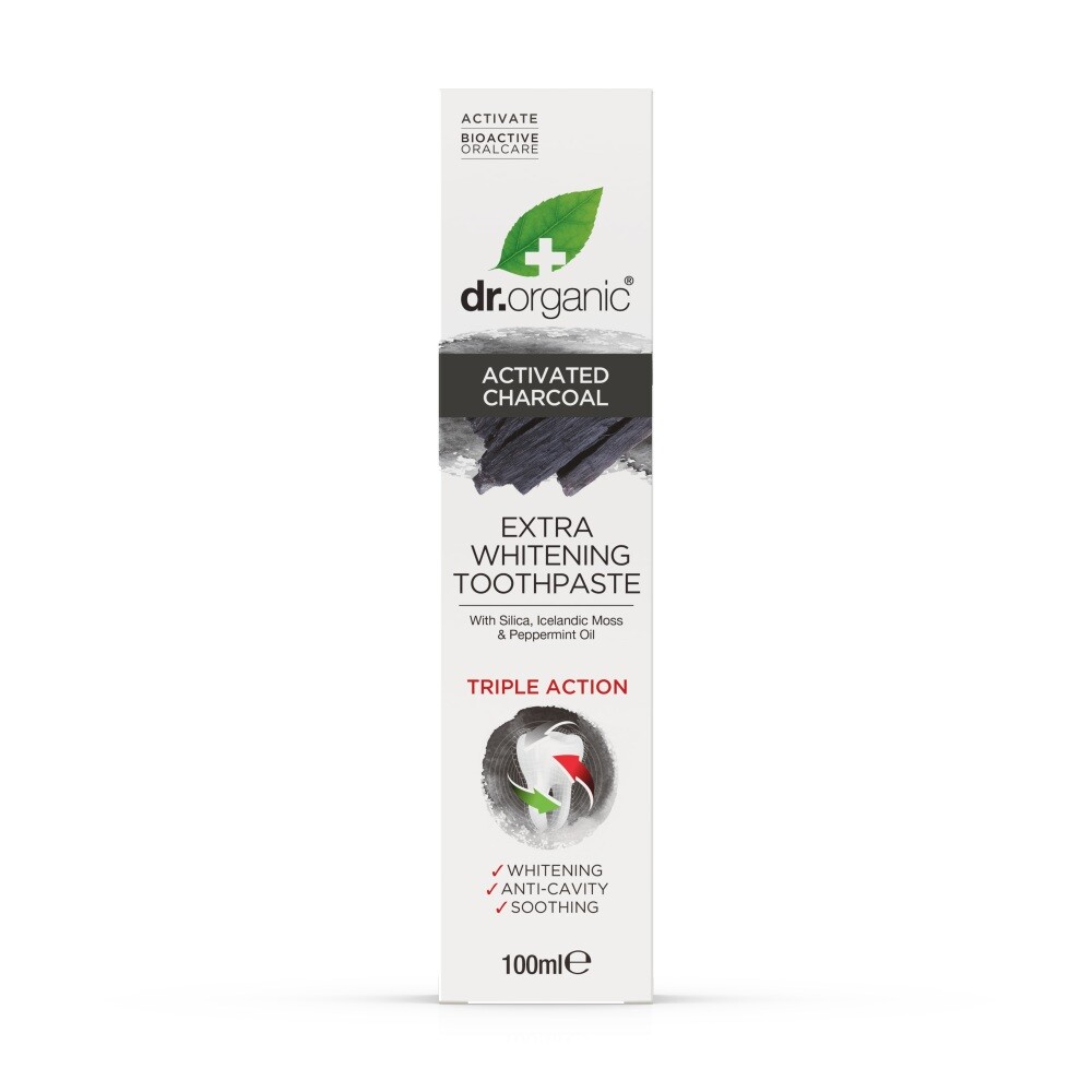 Dr Organic Activated Charcoal Extra Whitening Toothpaste (100 ml)