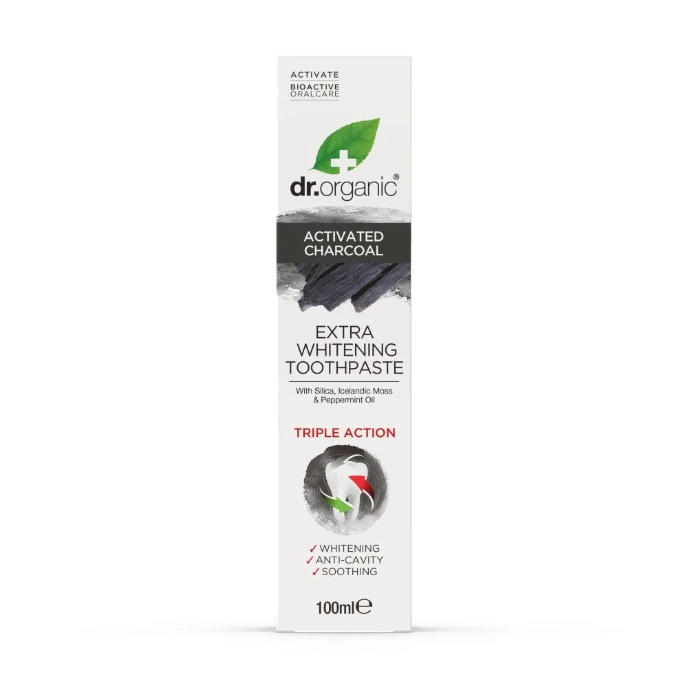 Dr Organic Activated Charcoal Extra Whitening Toothpaste (100 ml)