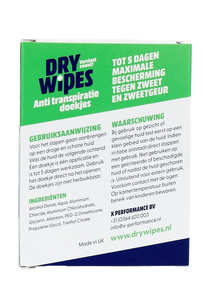 Drywipes Antitranspiratie Doekjes (8 stuks) - image 2