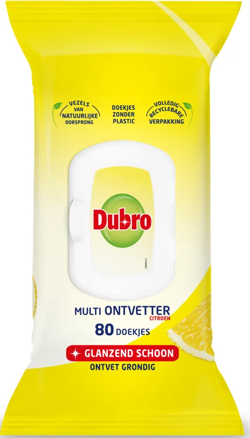 Dubro Multi Ontvetter Doekjes Citroen (80 stuks)