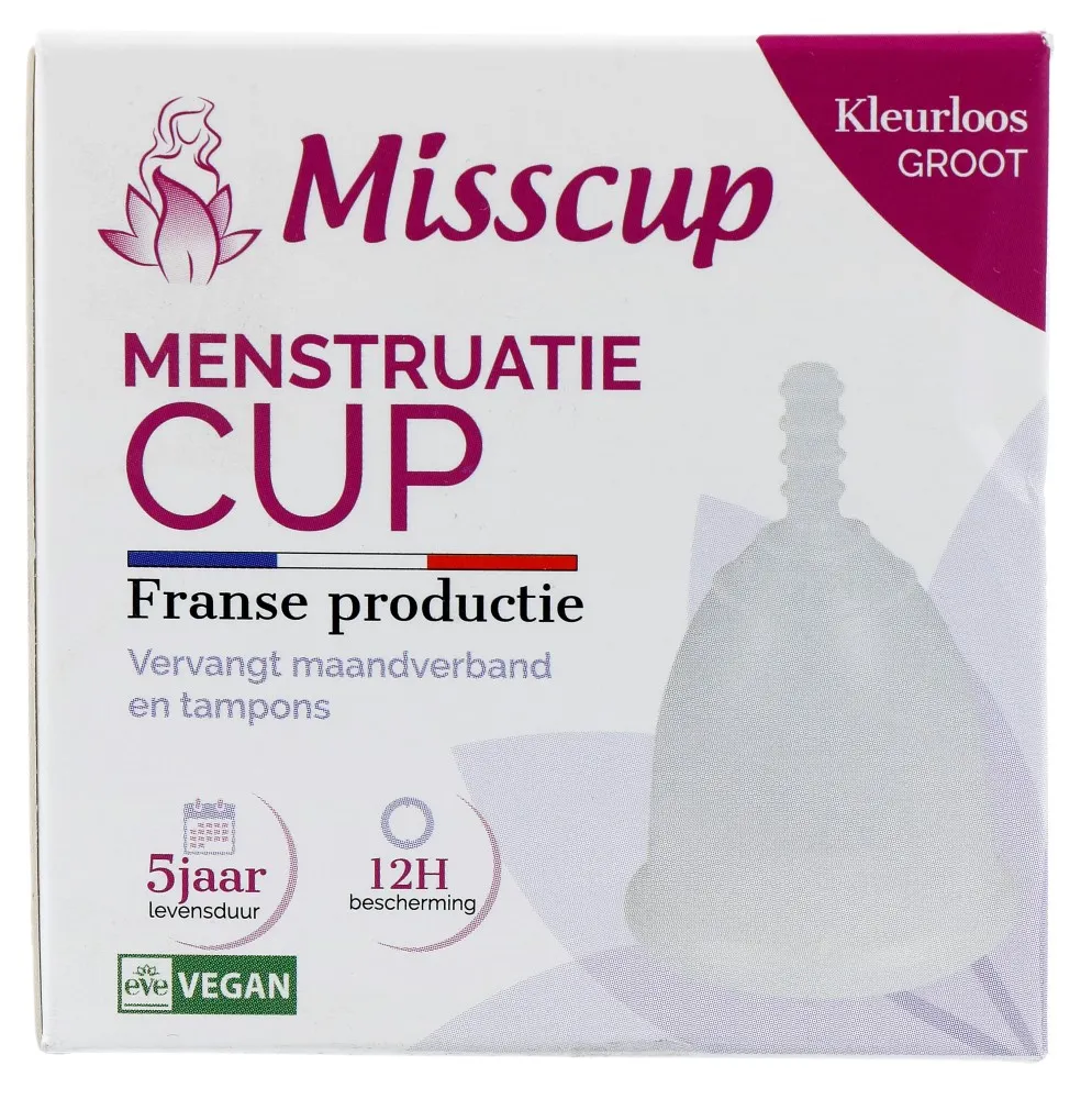 Eco Conseils Misscup Menstruatie Cup Groot Kleurloos (1 stuk)