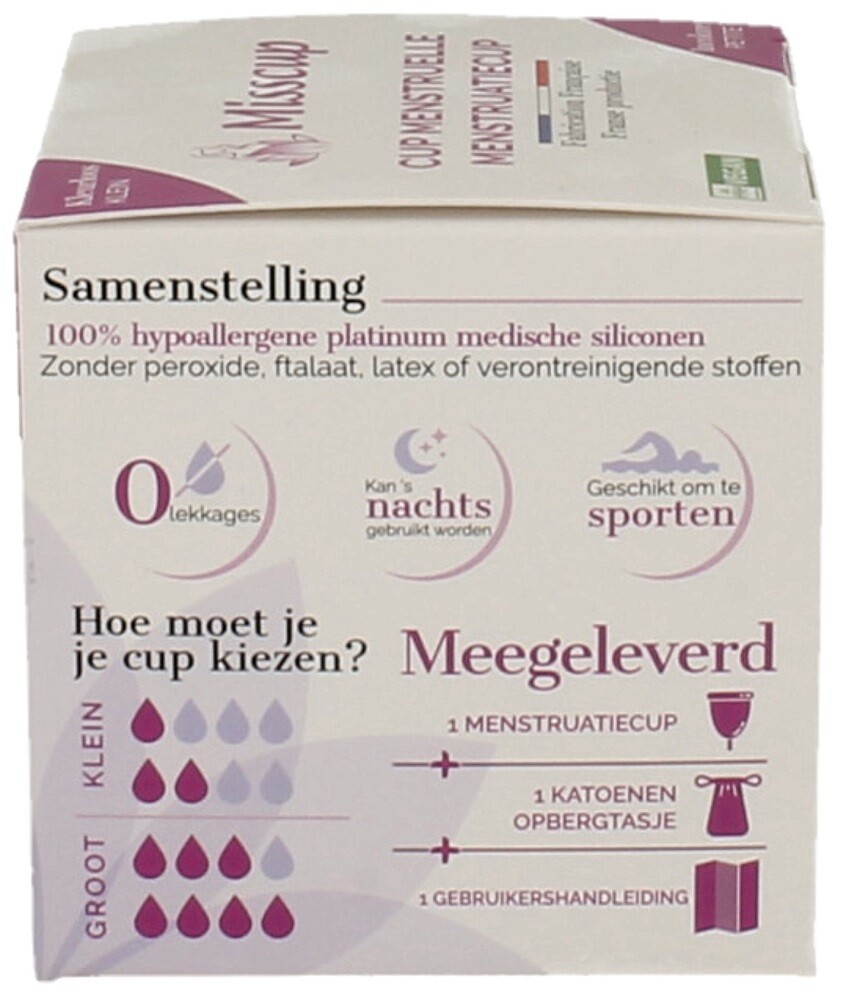 Eco Conseils Misscup Menstruatie Cup Klein Kleurloos (1 stuk)