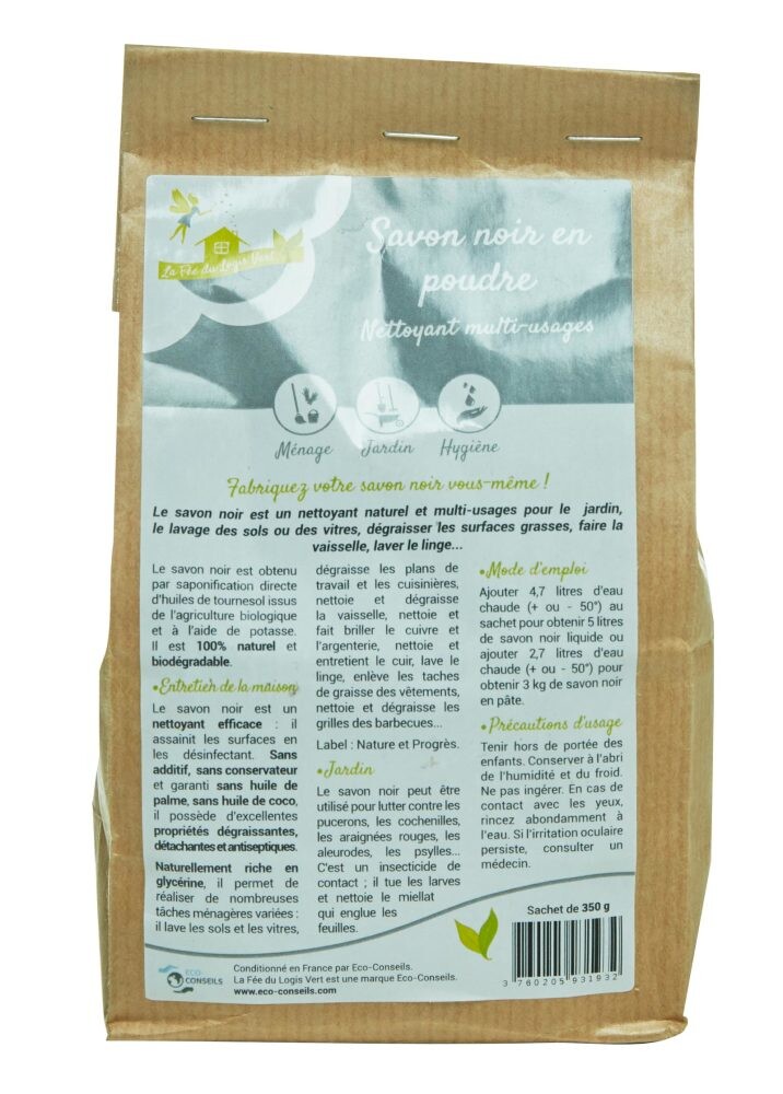 Eco Conseils Zwarte Zeep Poeder (350 gr)