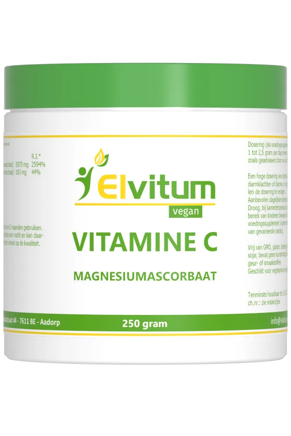 Elvitum Vitamine C Magnesiumascorbaat Poeder (250 gr)
