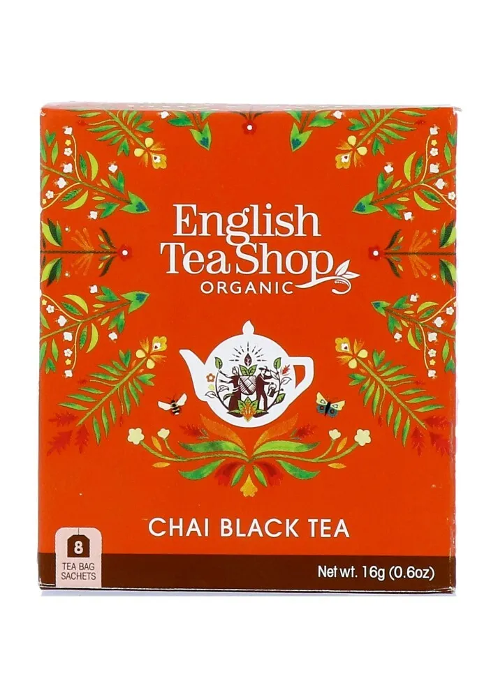 English Tea Shop Organic Chai Blacktea (8 zakjes)
