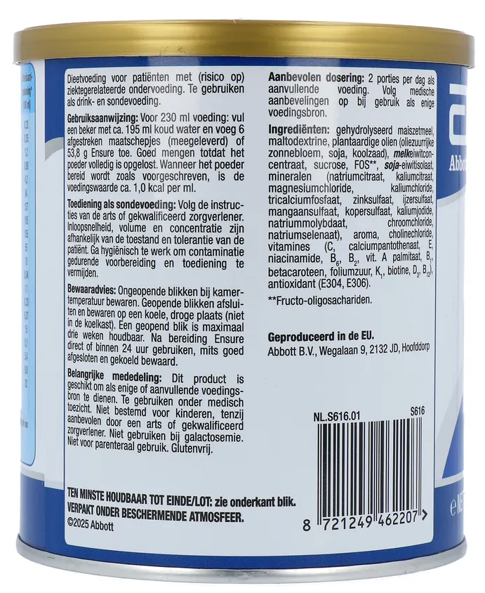 Abbott Ensure Poeder Vanillesmaak (400 gr)