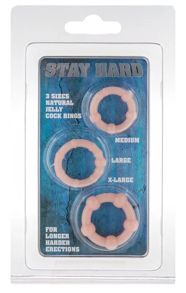 Eros Stay Hard Cock Rings Natural Jelly (3 stuks)