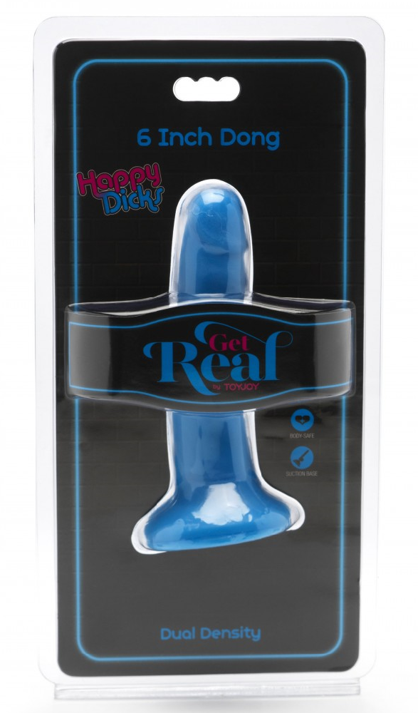 Toyjoy Dildo Happy Dicks Dong Blauw 6 Inch (1 stuk)
