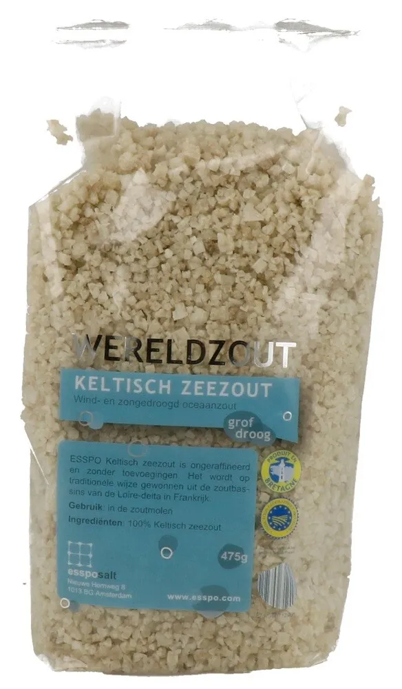 Esspo Wereldzout Keltisch Zeezout Grof Droog (475 gr)