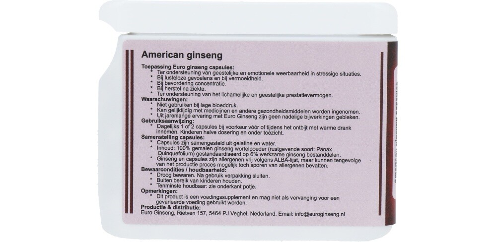 Euro Ginseng American (75 capsules)
