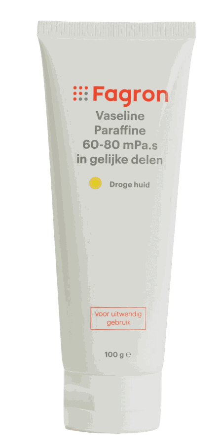 Fagron Vaseline Paraffine 60-80 Mpa.s Droge Huid (100 gr)