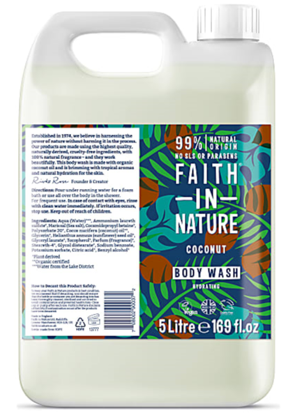 Faith in Nature Coconut Bodywash Navulverpakking (5000 ml)
