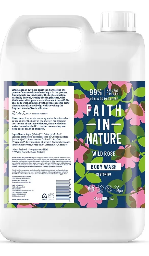 Faith in Nature Wildrose Bodywash (5000 ml)
