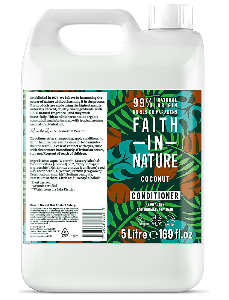 Faith in Nature Coconut Conditioner Navulverpakking (5000 ml)