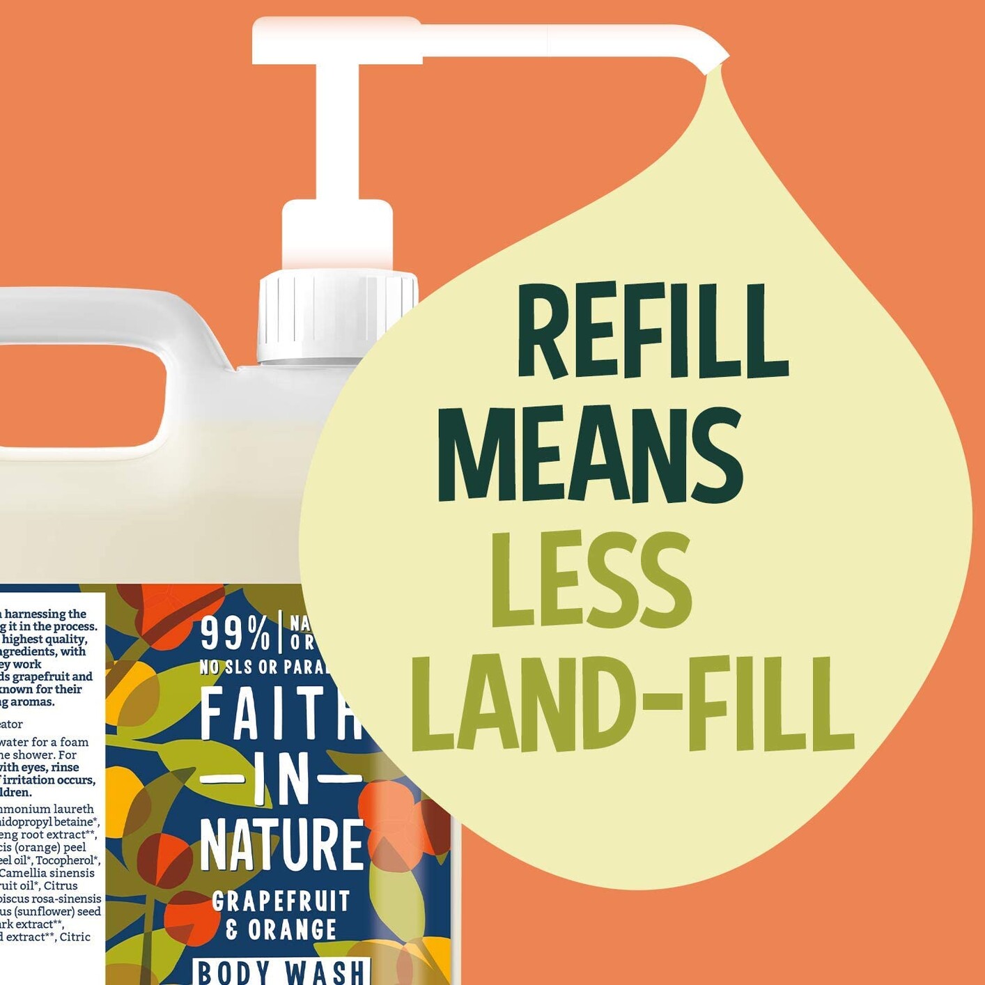 Faith in Nature Hand & Body Lotion Lavendel & Geranium Navulverpakking (5000 ml) - image 2