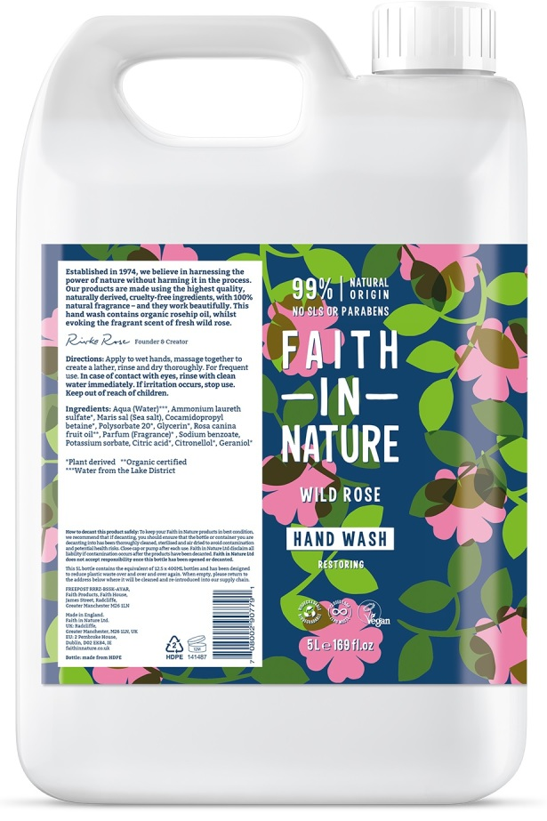 Faith in Nature Wildrose Handwash (5000 ml)