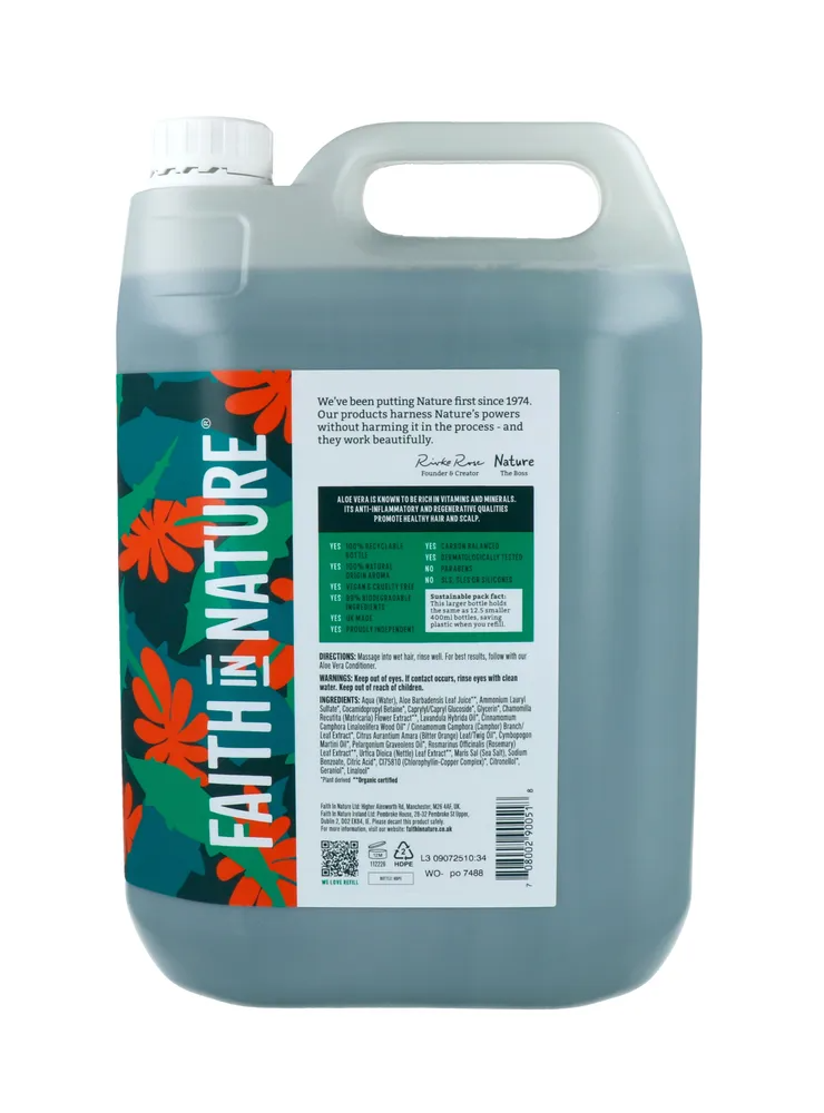 Faith in Nature Aloë Vera Shampoo Navulverpakking (5000 ml)