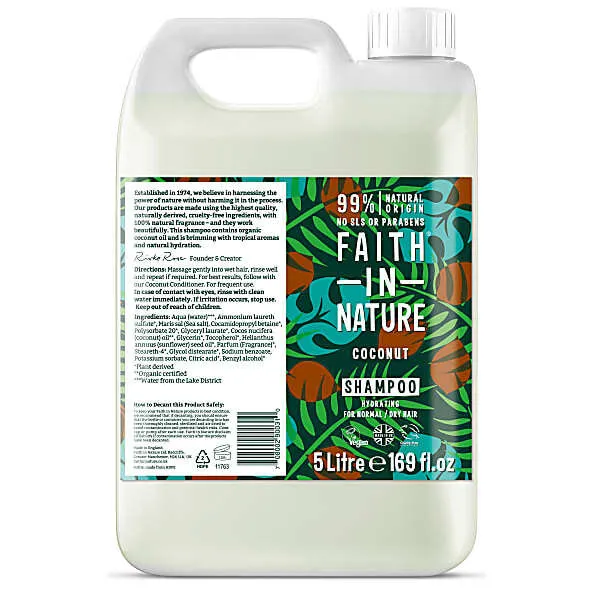 Faith in Nature Coconut Shampoo - Navulling (5000 ml)