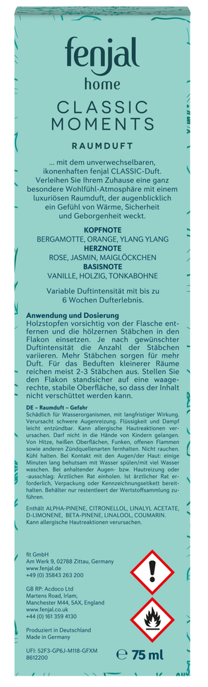 Fenjal Home Classic Moments Geurstokjes (75 ml) - image 2