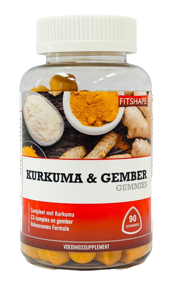 Fitshape Kurkuma & Gember Gummies (90 stuks)
