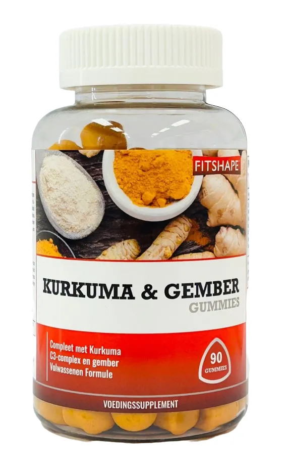 Fitshape Kurkuma & Gember Gummies (90 stuks)