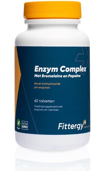 Fittergy Enzym Complex met Bromelaïne en Papaïne Tabletten (60 tabletten)