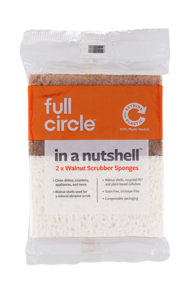 Full Circle Scrubber Sponges Walnut in A Nutshell (2 stuks)