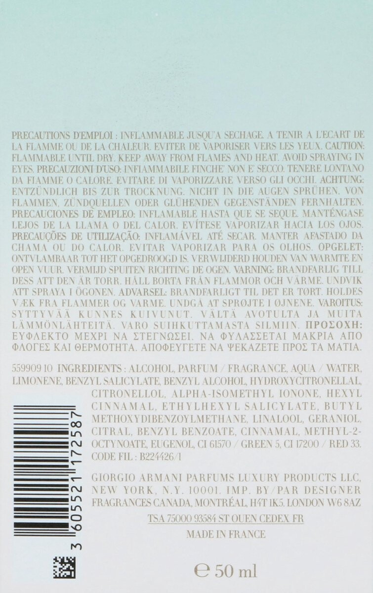 Giorgio Armani Acqua Di Gioia Woman Eau De Parfum (50 ml) - image 3