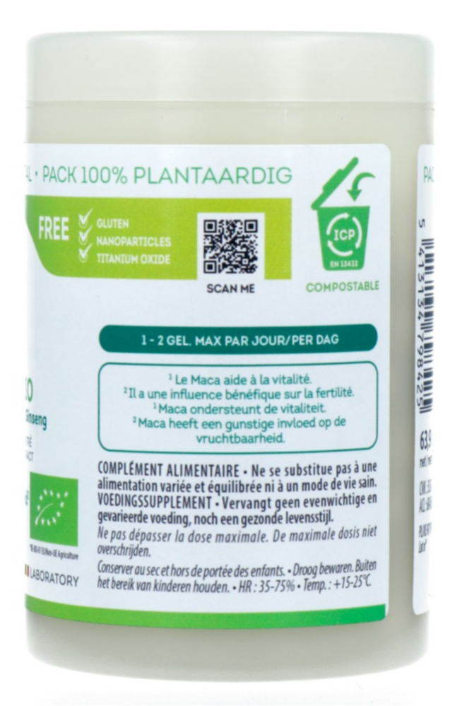 Be-life Maca 2000 Bio - Peruaanse Ginseng (90 vegetarische capsules)