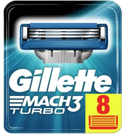 Gillette Mach3 Turbo Scheermesjes (8 stuks)