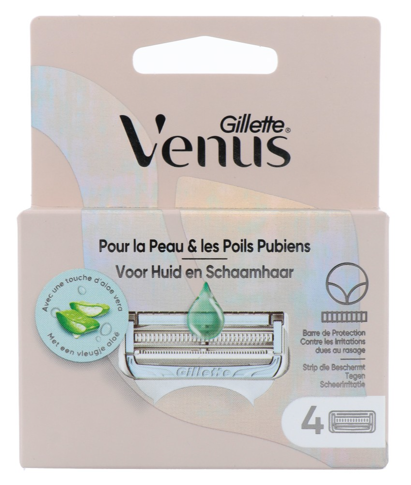 Gillette Venus Satin Care Huid & Schaamhaar Navulmesjes (4 stuks)