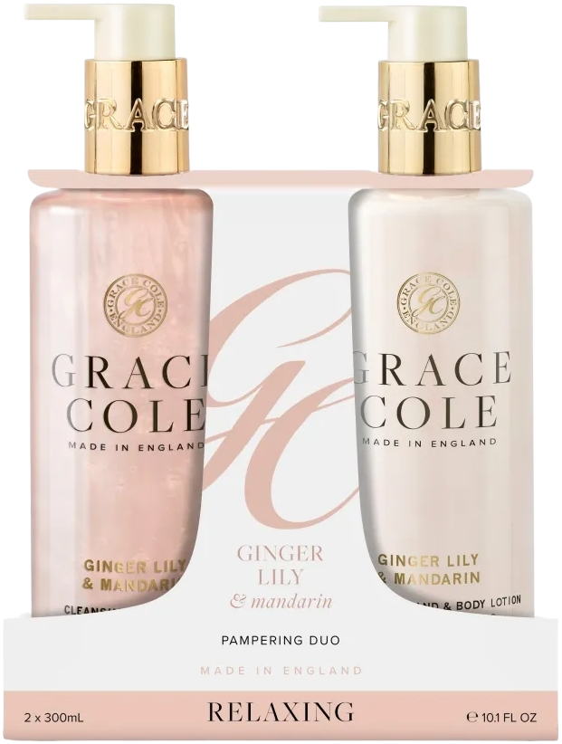 Grace Cole Ginger Lily & Mandarin Pampering Hand Care Duo (600 ml)