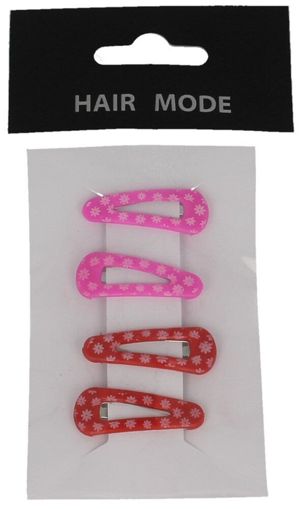 Hair Mode Klik Klak Rood/roze (4 stuks)