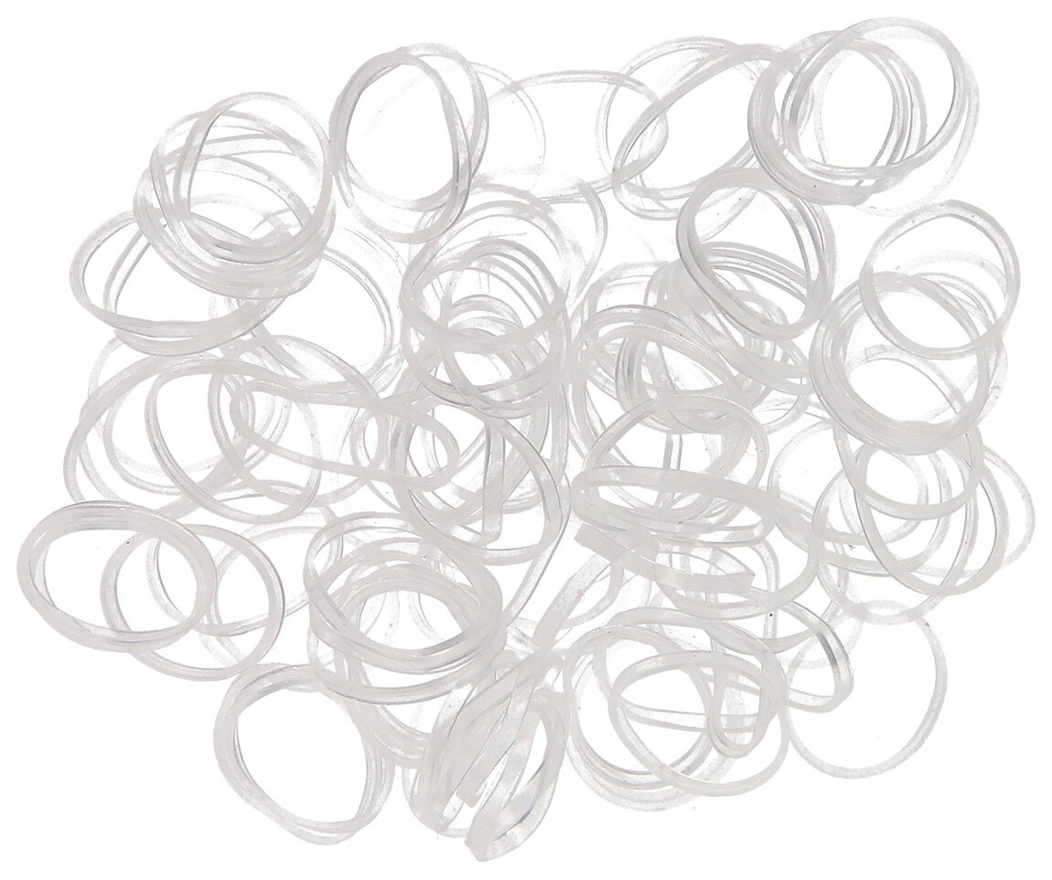 Hair Mode Rasta Elastiekjes Transparant (250 stuks)