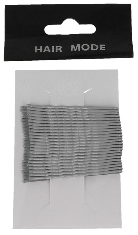 Hair Mode Schuifspeldjes Grijs (24 stuks)