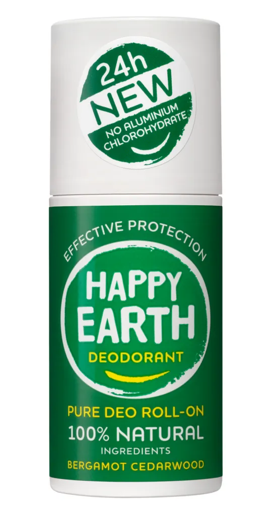 Happy Earth 100% Natural Deo Roll-on Bergamot Cedarwood (75 ml)